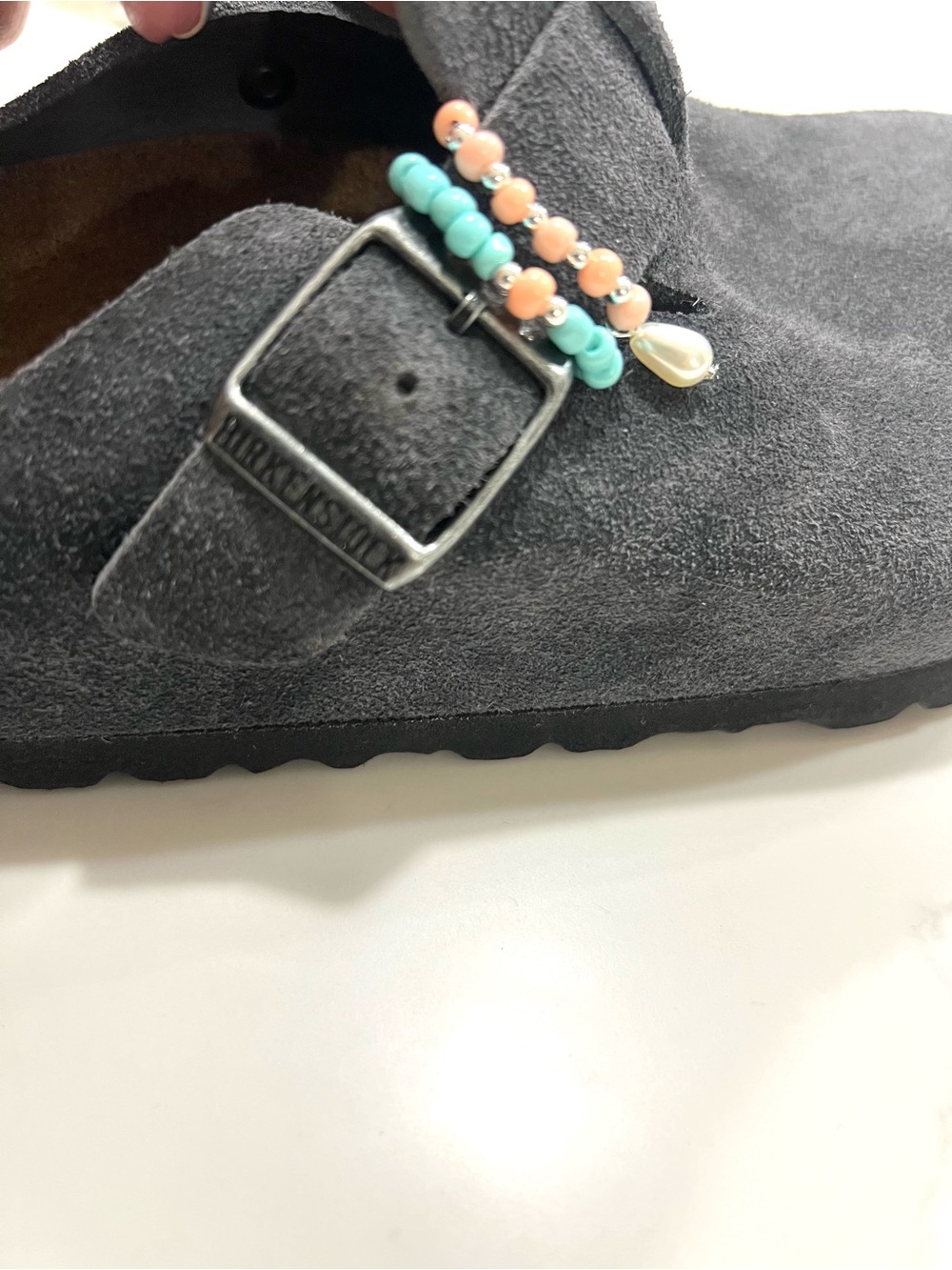 Birkenstock Boston Charcoal Suede Clog SZ 39  NEW no box - Picture 6 of 7